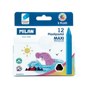 MILAN MAXI plastične barvice 10 kom + 2 kom FLUO