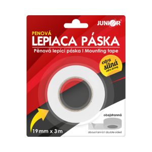 Obojestranski penasti lepilni trak JUNIOR 19 mm x 3 m