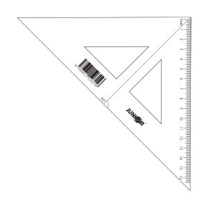 Trikotno ravnilo z oznako 16 cm, prozorno, prosto zapakirano