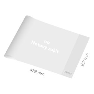 Ovitek za note PVC 432x157 mm, debel/prozoren, 1 kos