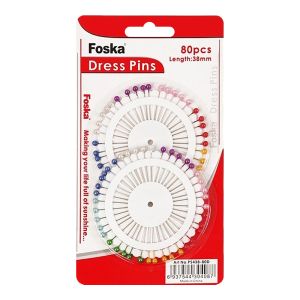 FOSKA organizator/barvne žebljičke, 38 mm/80 kos