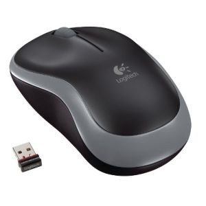 Logitech M185 nano/Office/Optični/1000 DPI/Brezžični USB/Siv 910-002238