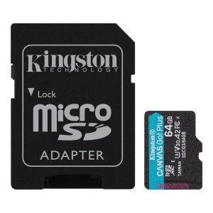 Kingston Canvas Go Plus A2/micro SDXC/64GB/UHS-I U3/Adapter razreda 10/+ SDCG3/64GB