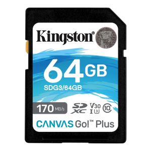 Kingston Canvas Go Plus/SDXC/64GB/UHS-I U3 / razred 10 SDG3/64GB