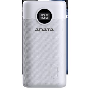 ADATA P10000QCD Power Bank 10000mAh bela AP10000QCD-DGT-CWH