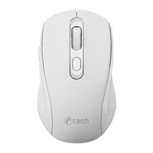 C-TECH WLM-12WH/Ergonomski/Optični/Za desničarje/1600 DPI/USB+BT/Bela WLM-12WH