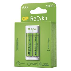 GP polnilnik baterij Eco E211 + 2× AA REC 2000 1604821110