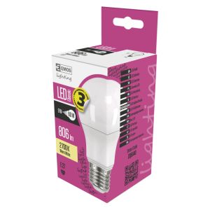 EMOS LED ŽARNICA CLASSIC A60 9W(60W) 806lm E27 WW 1525733201