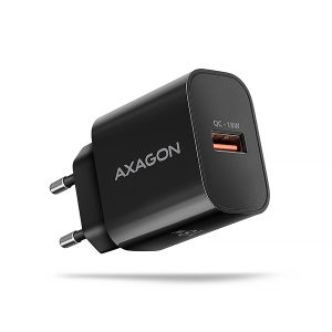 AXAGON ACU-QC18, mrežni polnilec 18W, 1x USB-A port, QC3.0/AFC/Apple, črn ACU-QC18