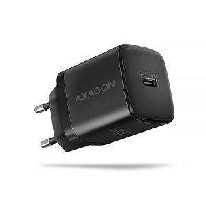 AXAGON ACU-PD20, mrežni polnilec 20W, 1x USB-C port, PD3.0/PPS/QC4+/AFC/Apple, črn ACU-PD20