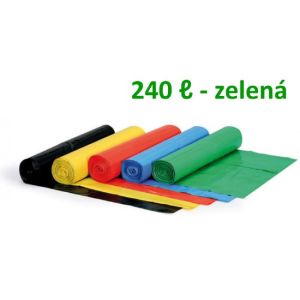 Vrečka 240 l 80 mic. 100 x 125 cm, HDPE zelena (1 kos)