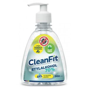 CleanFit dezinfekcijski gel 70% citrusi za roke s pumpico 300 ml