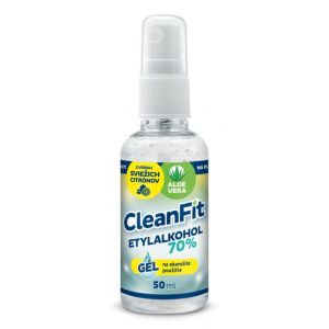 CleanFit dezinfekcijski gel 70% citrusi za roke z razpršilcem 50 ml