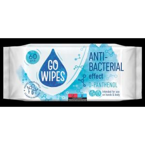 Vlažni robčki GoWipes antibacterial z vitaminskim kompleksom (A, C, E in D-pantenol) 60 kos