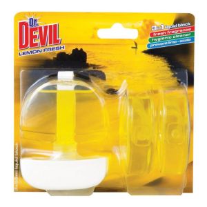 dr. Gel za visečo toaletno školjko Devil 3 x 55 ml - Lemon Fresh