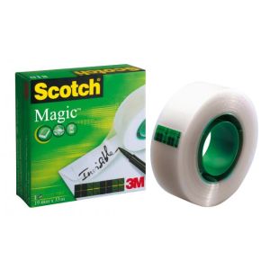 Lepilni trak Scotch Magic nevidno zapisljiv 19 mm x 33 v škatli