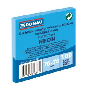 Blok Donau neon 76x76 mm moder