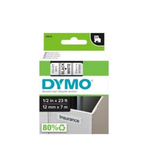 Samolepilni trak Dymo D1 12 mm bel/čr