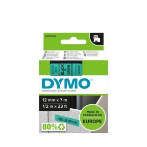 Samolepilni trak Dymo D1 12 mm zelen/črn