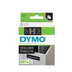 Samolepilni trak Dymo D1 12 mm črno/bel