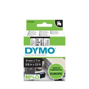 Samolepilni trak Dymo D1 9 mm bel/čr