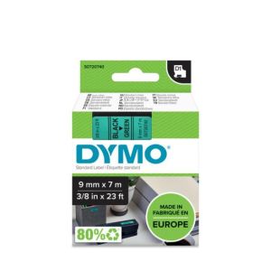 Samolepilni trak Dymo D1 9 mm zelen/črn