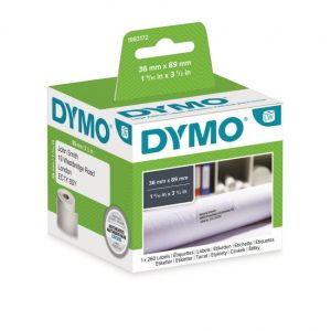 Samolepilne nalepke Dymo LW 89x36mm naslovne velike bele 260kos