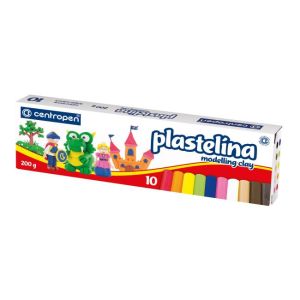 Plastelin CENTROPEN 10 barv 200g