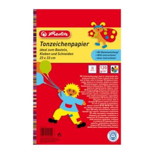 Herlitz barvni papir 20 listov 33x23cm lepilni blok 120g