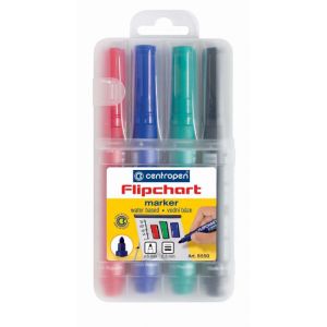 Set markerjev za flipchart bloke Centropen 8550/4S