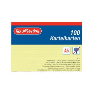 Črtane karte A5 Herlitz 100 kom