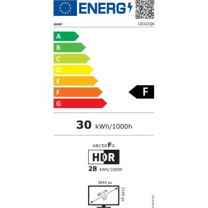 Acer/CB322QK/31,5"/IPS/4K UHD/60Hz/4ms/Srebrna/3R UM.JB2EE.006