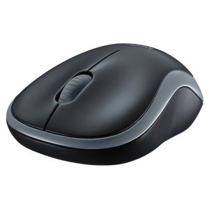 Logitech M185 nano/Office/Optični/1000 DPI/Brezžični USB/Siv 910-002235