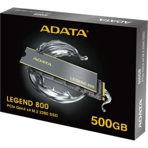 ADATA LEGEND 800/500GB/SSD/M.2 NVMe/Črna/Heatsink/3R ALEG-800-500GCS