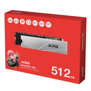 ADATA XPG GAMMIX S60/512GB/SSD/M.2 NVMe/Srebrna/Heatsink/5R AGAMMIXS60-512G-CS