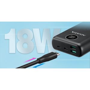 ADATA P20000QCD Power Bank 20000mAh črna AP20000QCD-DGT-CBK