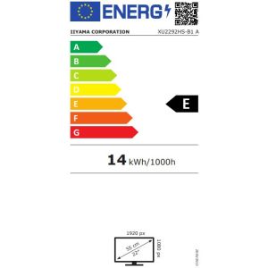 22" iiyama XU2292HS-B1: IPS, FullHD @ 75Hz, 250cd/m2, 4ms, VGA, HDMI, DP, črn XU2292HS-B1