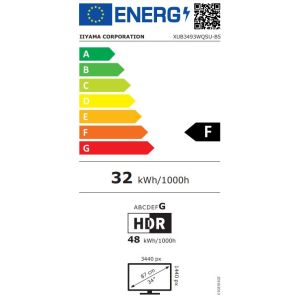 iiyama ProLite/XUB3493WQSU-B5/34"/IPS/3440x1440/75Hz/4ms/črna/3R XUB3493WQSU-B5