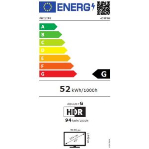 Philips / 499P9H / 00 / 48,8 "/ VA / 5120x1440 / 60Hz / 5ms / Črna / 3R 499P9H/00