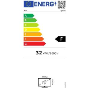 AOC / q32p2 / 31,5 "/ IPS / QHD / 75 Hz / 4 ms / Črna / 3R Q32P2