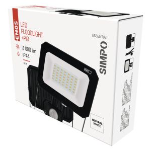 EMOS LED REFLEKTOR SIMPO 30W, 3000Lm, 4000K, PIR 1531233300