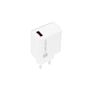 Univerzalni polnilec Natec RIBERA 18W 1X USB-A, bel NUC-2057