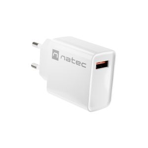 Univerzalni polnilec Natec RIBERA 18W 1X USB-A, bel NUC-2057