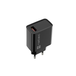 Univerzalni polnilec Natec RIBERA 18W 1X USB-A, črn NUC-2058