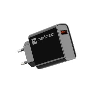 Univerzalni polnilec Natec RIBERA 18W 1X USB-A, črn NUC-2058