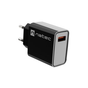 Univerzalni polnilec Natec RIBERA 18W 1X USB-A, črn NUC-2058