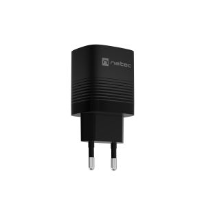 Univerzalni USB polnilec Natec RIBERA GaN 30 W, 1X USB-A, 1X USB-C, črn NUC-2141