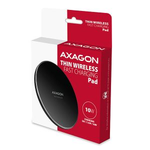 AXAGON WDC-P10T, tanek brezžični hitri polnilec, Qi 5/7,5/10W, mikro USB WDC-P10T