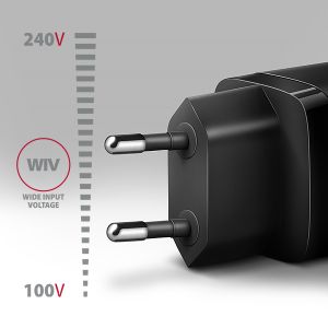 AXAGON ACU-PQ20 mrežni polnilec 20W, 2x vhoda (USB-A + USB-C), PD3.0/PPS/QC4+/AFC/Apple, črn ACU-PQ20