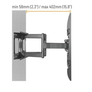 Izvlečni nosilec Brateck LPA69-466 za TV 37"-80" 60kg nastavljiva stena Heavy Duty BRLPA69466